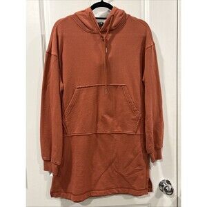 7 FOR ALL MANKIND women sweatshirt pullover hoodie 69803 orange sz S $159